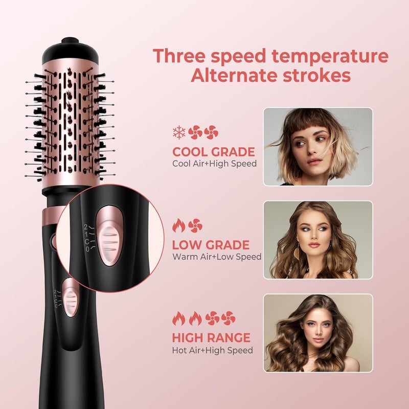 OKWRAP Hair Dryer Brush, 3-in-1 Rotating Round Hot Air Brush - Image 5
